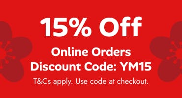 Get 15% off your online order using the code at the checkout! T&Cs apply. Get 15% off your online order using the code at the checkout! T&Cs apply.