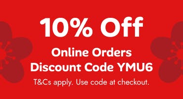 Get 10% off your online order when you use the code YMU6 at the checkout.
