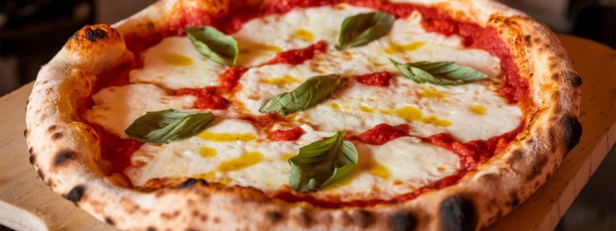 Authentic pizza available for home delivery or collection from Toscana Pizzeria in Battersea
