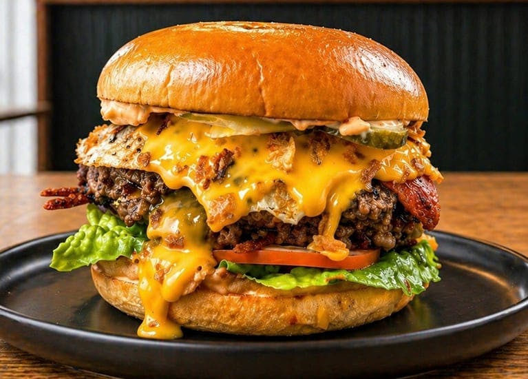 Order a tempting burger online for delivery or collection from Bite Factory (Swindon)