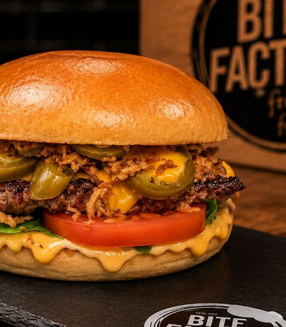 Order burgers online from Bite Factory (Swindon)