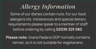 Key allergen information for Loro di Napoli (South Ealing) Key allergen information for Loro di Napoli (South Ealing)