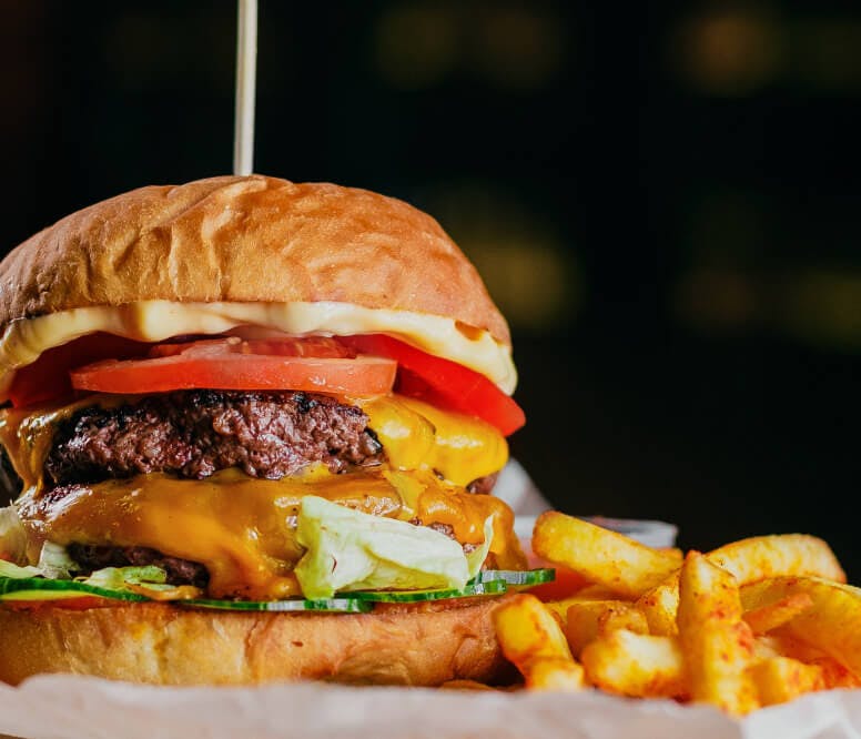 Juicy burgers available to order from Dons Grill (Staines)