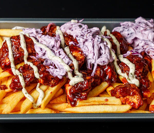 Chips with coleslaw at Mutleys (Barking)