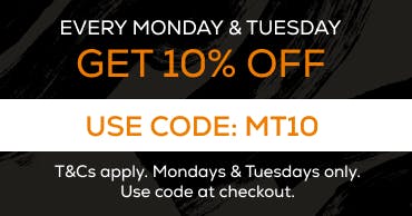 Get 10% off your online order using the code MT10! T&Cs apply. Use code at checkout. Available every Monday and Tuesday.