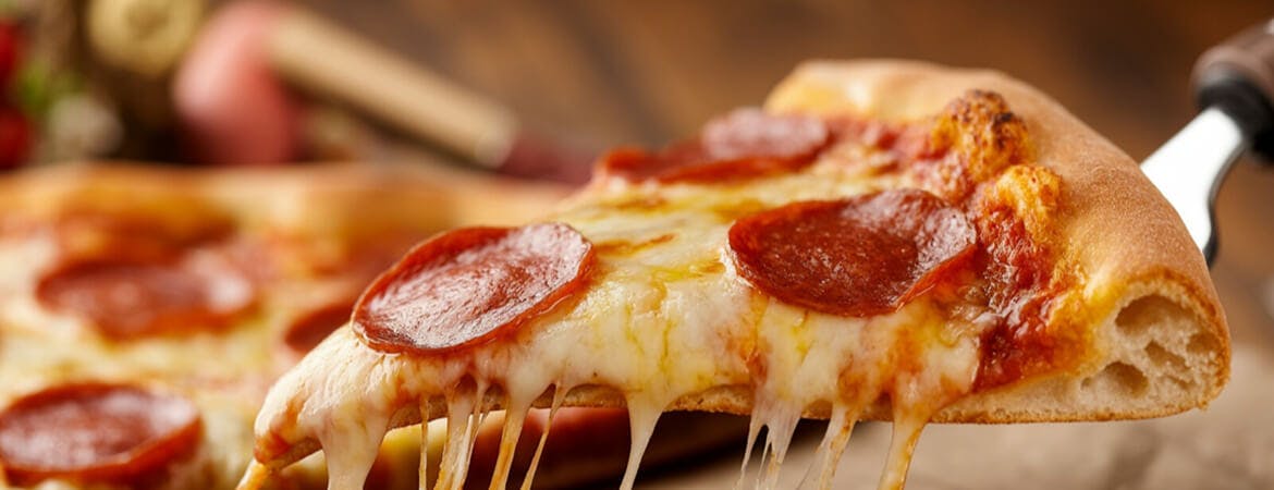 Delicious deep pan pizza available from Cowboy Pizza in Worthing - start your order!