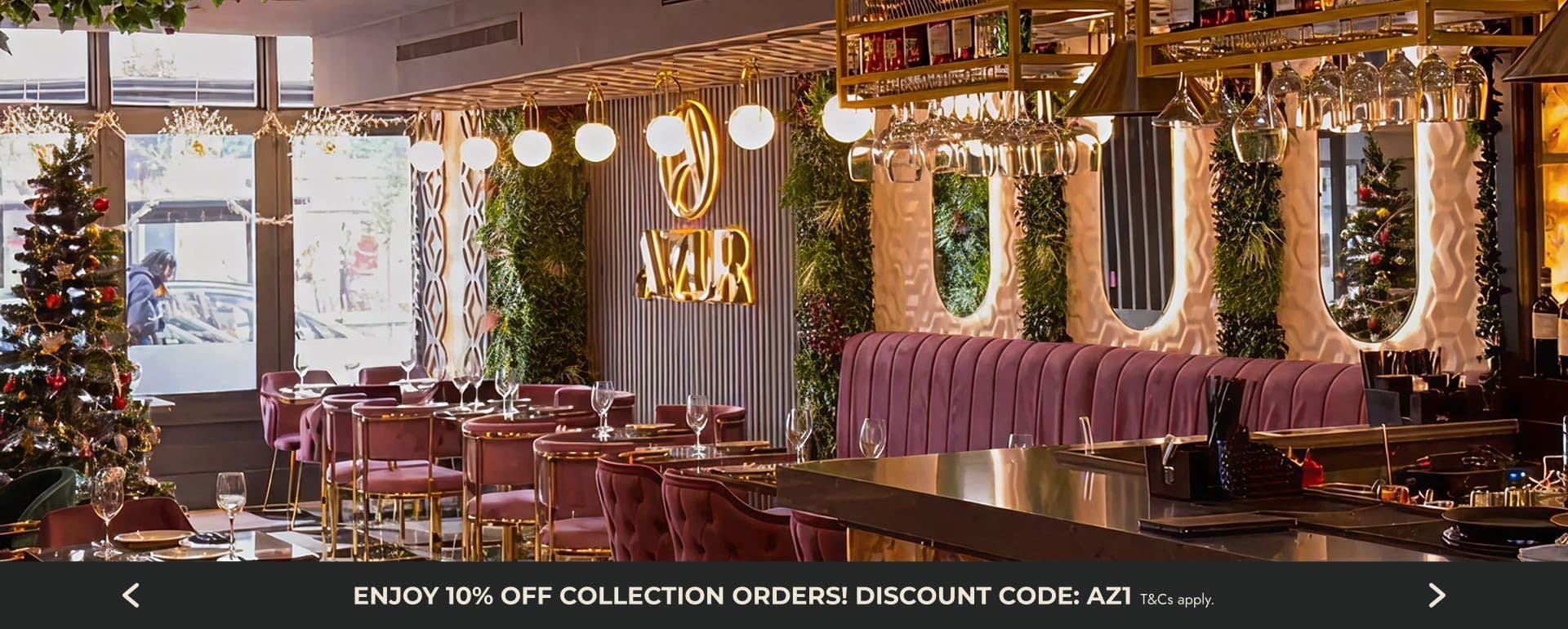 An inside view of Azur (Crystal Palace), our Turkish Restaurant and Takeaway in Crystal Palace