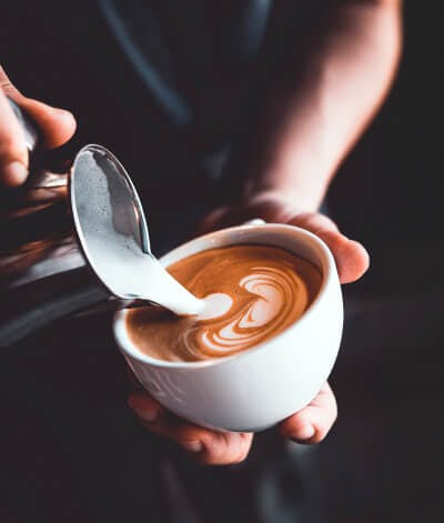 Barista style coffee, made fresh at The Butchers Cafe (Swindon)