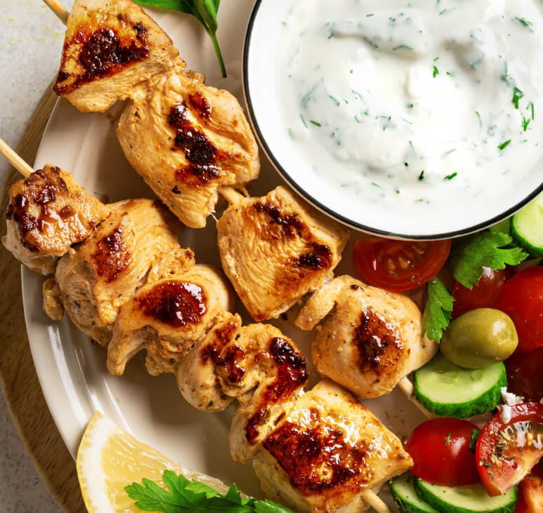 Fresh kebabs from The Olive Kitchen (Oxford)