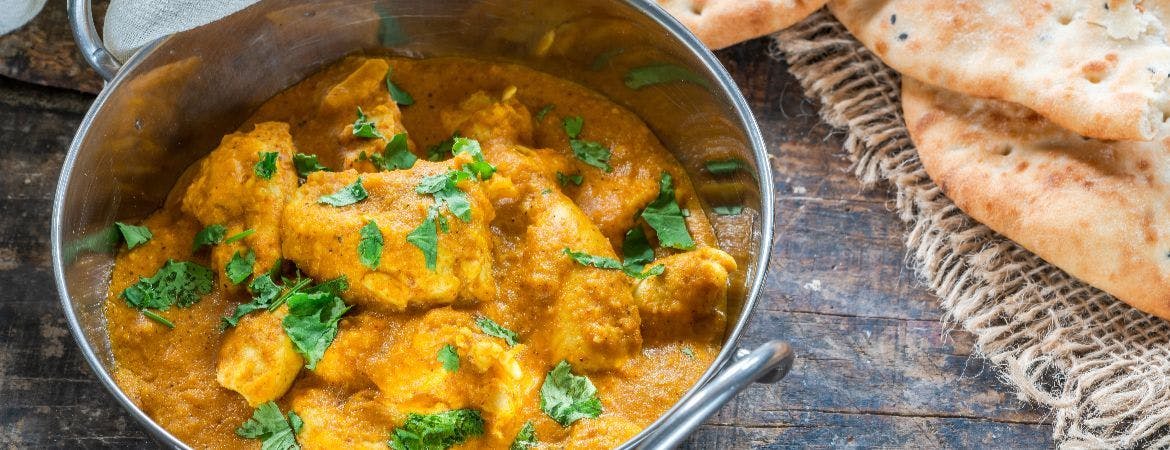 Order Indian curries online from The Angan (Droitwich)