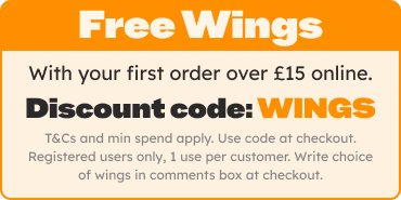 Get free wings when you spend £15 online at St Johns Chippy and Chinese! Get free wings when you spend £15 online at St Johns Chippy and Chinese!