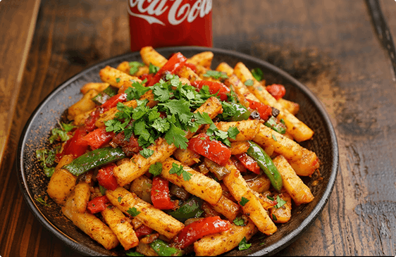 Masala chips available for collection or delivery from Zeera (Lyneham) Masala chips available for collection or delivery from Zeera (Lyneham)