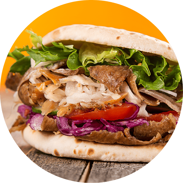 Order juicy kebabs sliced fresh from the spit at Istanbul Kebab and Pizza (Dunstable)