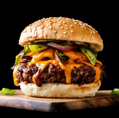 Go classic cheeseburger or load it up with our range of special burgers.