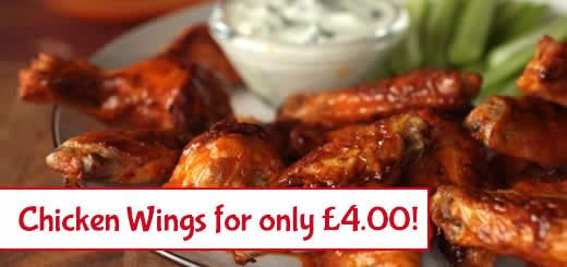 Get chicken wings for only £3.00!