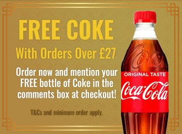 Free Pepsi on orders over £27! Order over £27 and get a free bottle of Pepsi! Mention your free bottle in the comments box at the checkout with your next order.