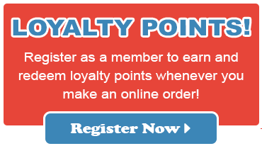 Earn loyalty points when you register as a member online!