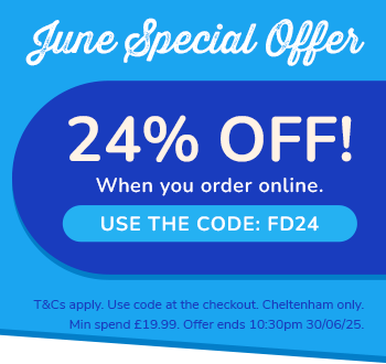 Save 24% on online orders with code FD24
