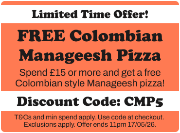 Get a free pizza when you use the discount code! T&Cs and min spend apply.