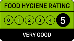 We are proud to have a five star food hygiene rating