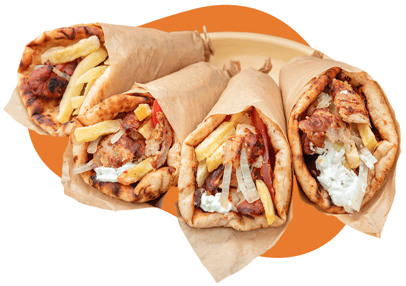 Order authentic gyros from Dominics Pizza (Addlestone)