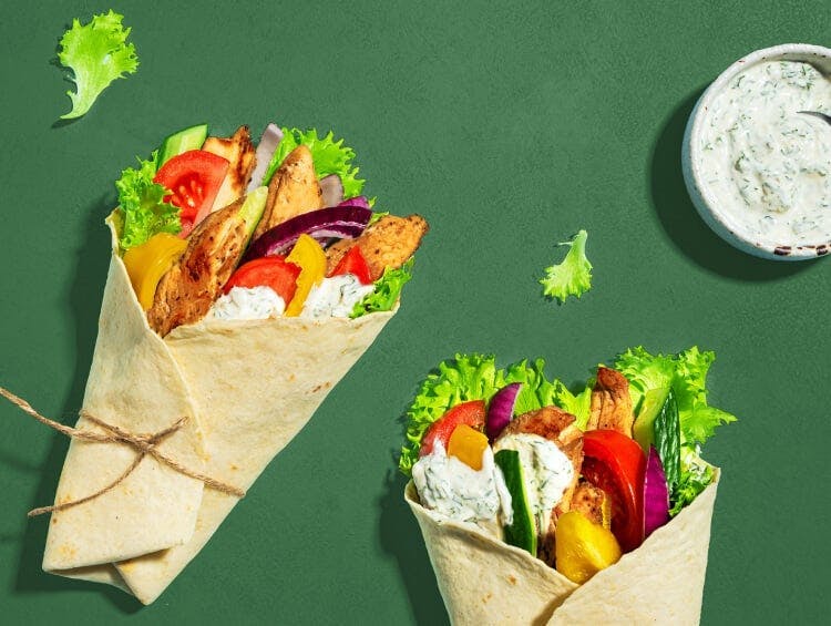 Tempting gyros prepared by the expert chefs at Dominics Pizza, our Pizza Takeaway in Addlestone