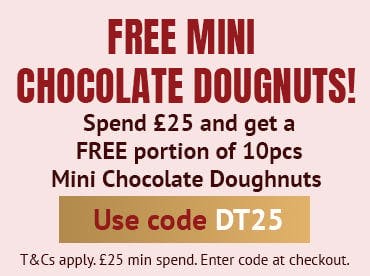 Free doughnuts when you spend over £25 with code DT25