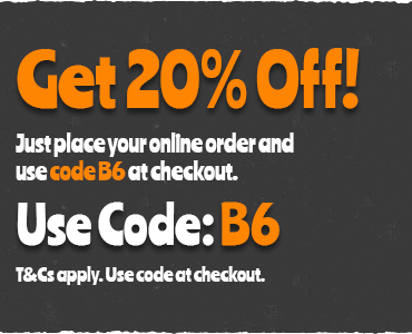 20% of your next delivery with code B6