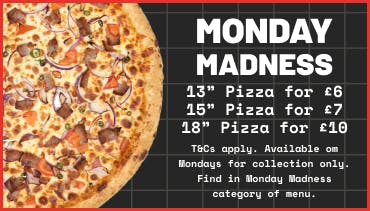 Monday Madness deals from Alexandras Gourmet Pizza and Grill House! Grab a great deal on your next order