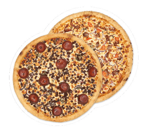 Order a double pizza deal online from Alexandras Gourmet Pizza and Grill House