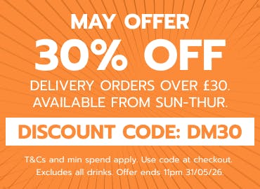 Save on your delivery order when you use our discount code at checkout! T&Cs apply. Save on your delivery order when you use our discount code at checkout! T&Cs apply.