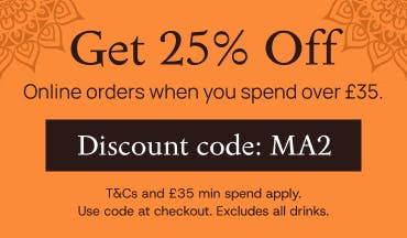 Get 25% off your online order when you spend £35 or more! Use discount code at checkout. T&Cs apply.