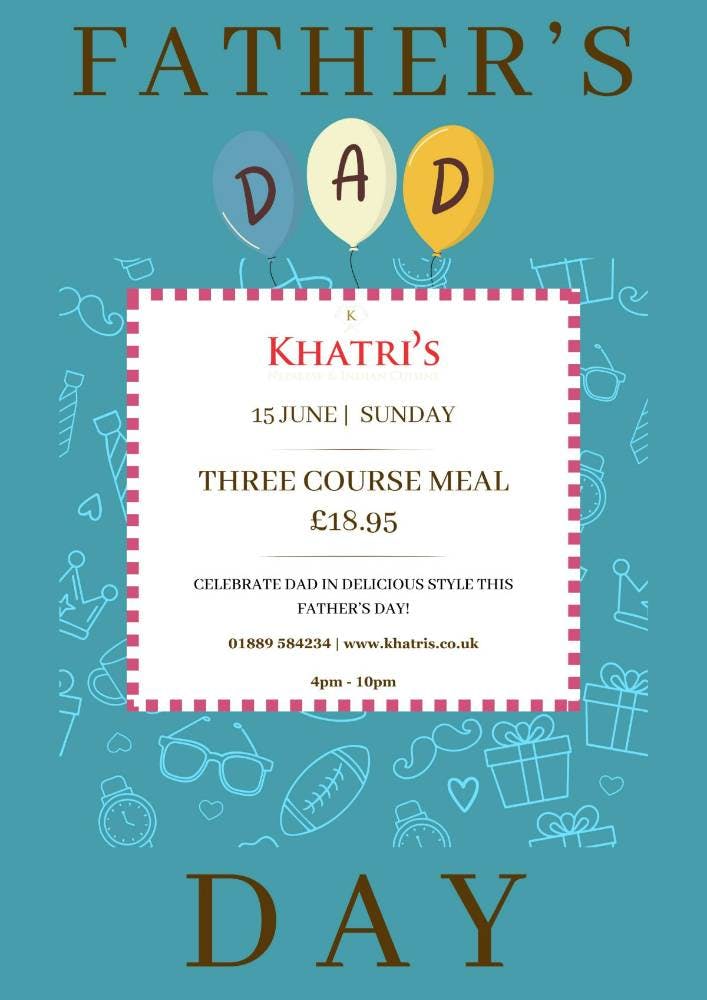 Enjoy Father's Day at Khatris Nepalese and Indian Cuisine in Rugeley
