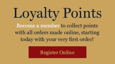 Become a member to collect points with all orders made online, starting today with your very first order!