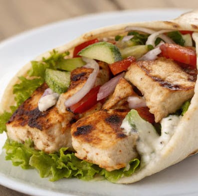Grilled, hot and ready to go! Order wraps from Caspian Pizza