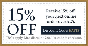 Use EAT15 to get 15% Off