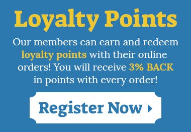 Register as a member today to earn and redeem loyalty points with your orders!