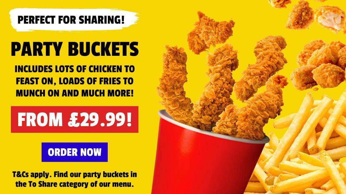 Order a party bucket at Chicken King and bring the whole crew together to enjoy a feast!