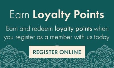 Earn and redeem loyalty points when you register as a member on our website today!