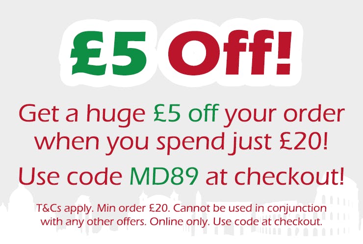 £5 off your online order when you spend just £20.