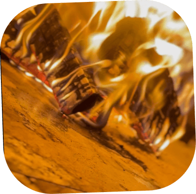 Traditional wood fired pizzas from Lunablu in Muswell Hill - order now or book a table to dine in