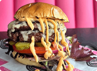 Order for delivery or collection from our Burger & Chicken Restaurant and Takeaway in Leatherhead