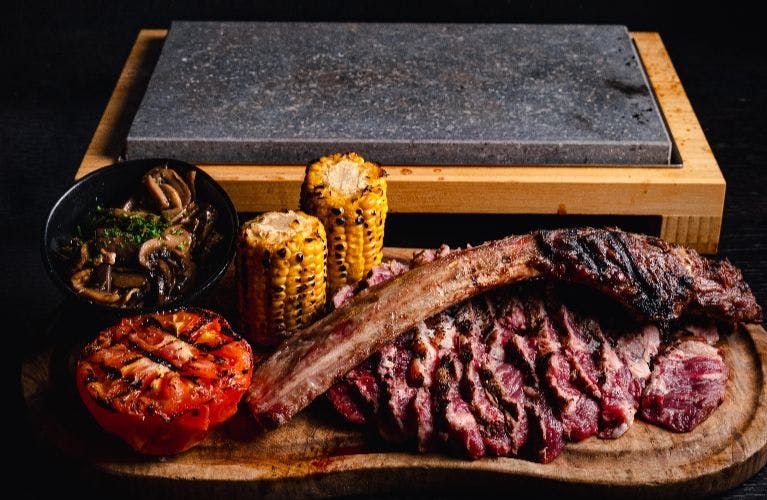 Steak and sides served at Kenzo 72 (Swindon)