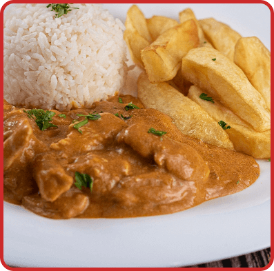 Order chicken fried rice with curry chips for delivery or collection from Greedy Panda (Barking)