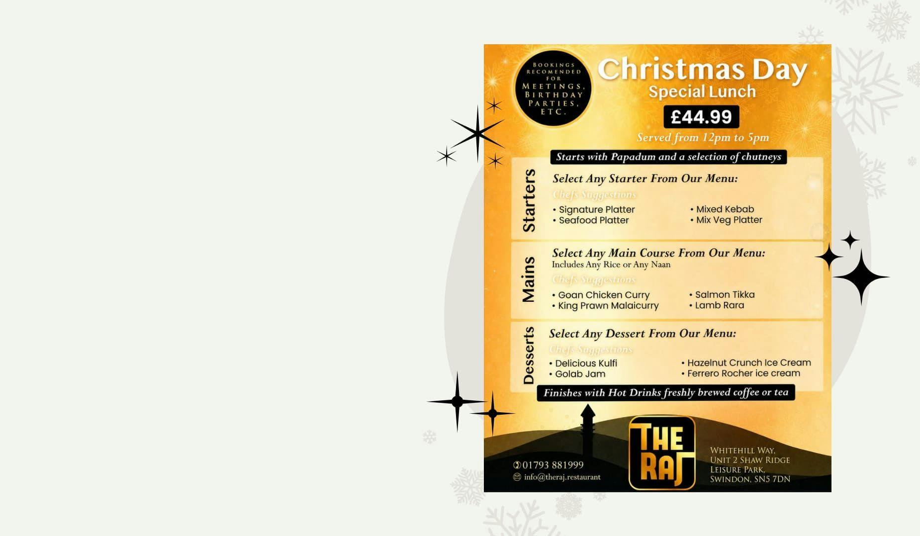 CHRISTMAS MENU