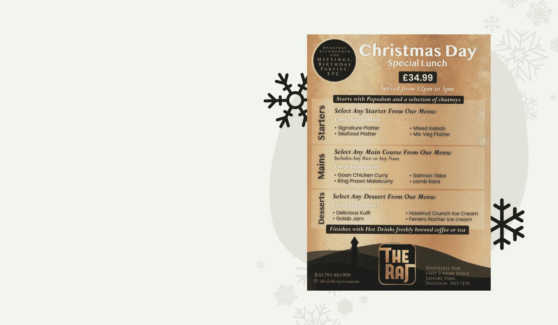CHRISTMAS MENU