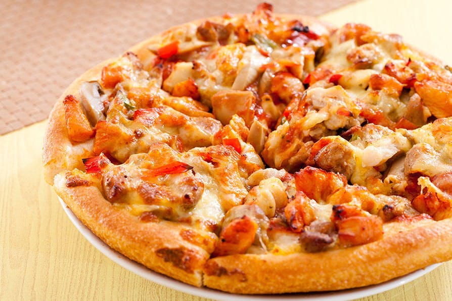 Chicken Pizza on a Plate