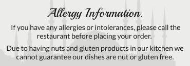 If you have any allergies or intolerances, contact the shop before placing your order.